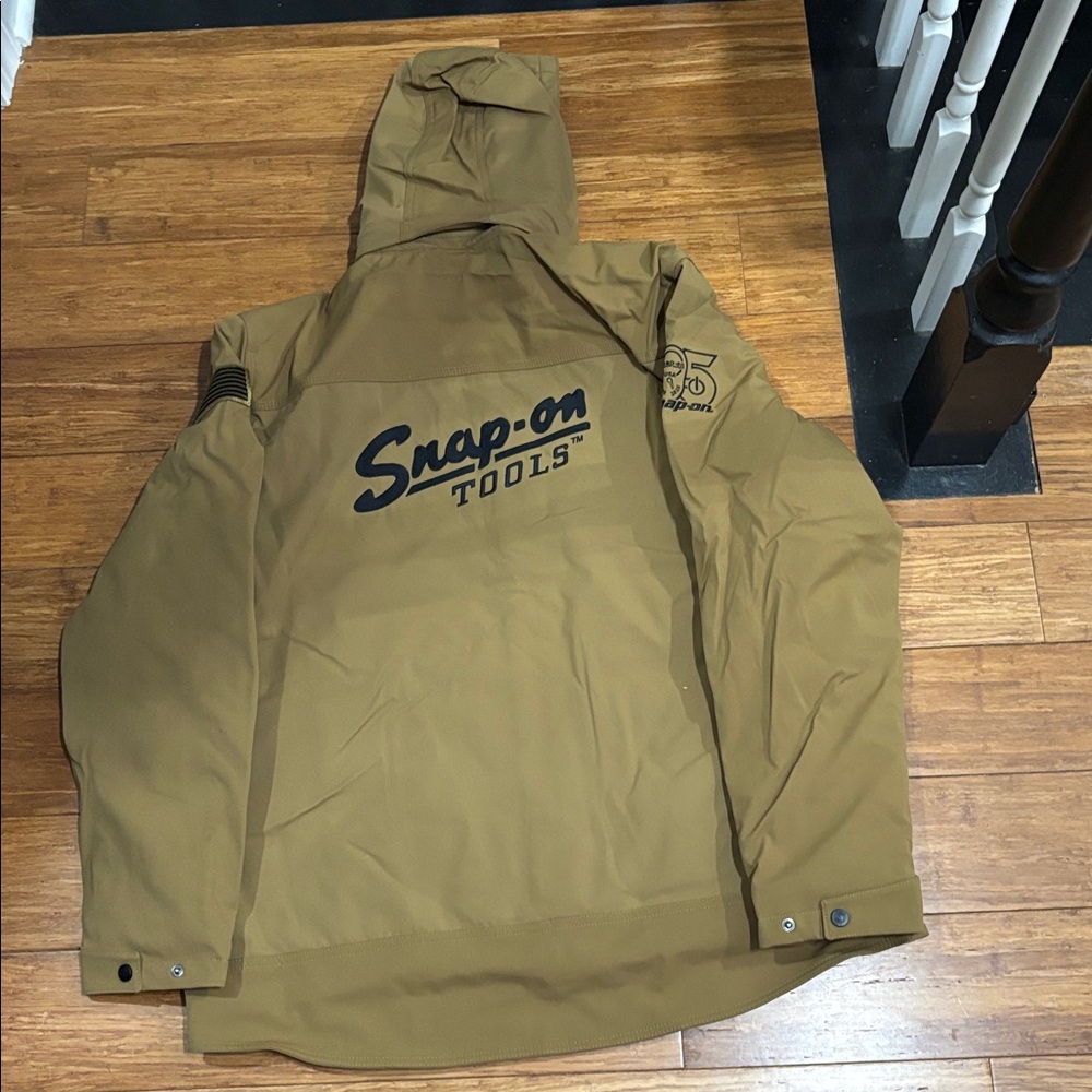 Snap-on Tools Hooded Work Jacket Wind & Water Resistant Tan XL NWT — Size XL - Picture 4 of 13